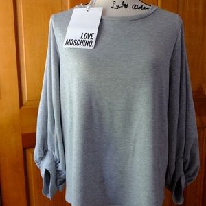 Love Moschino Long Sleeved Shirt (Grey) size 4